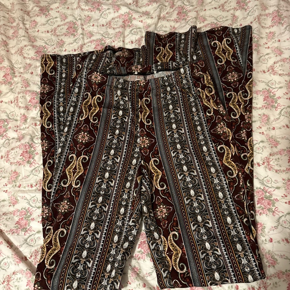 October Love Multicolor Wide Leg Pants